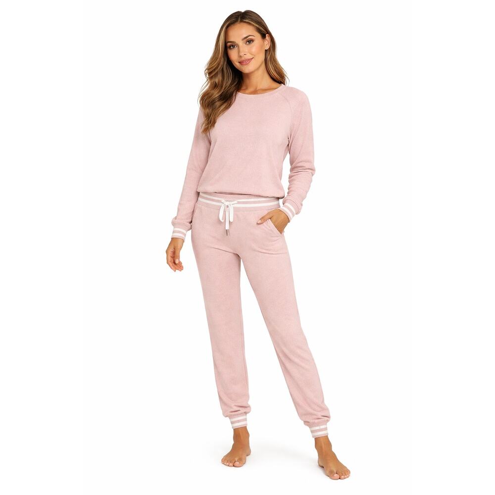 NWT Felina Geena 2PC Lounge Set Women L Pink